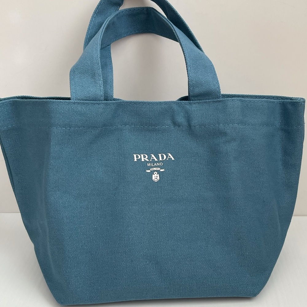 Prada Homme Parfum Gift Blue Canvas Tote